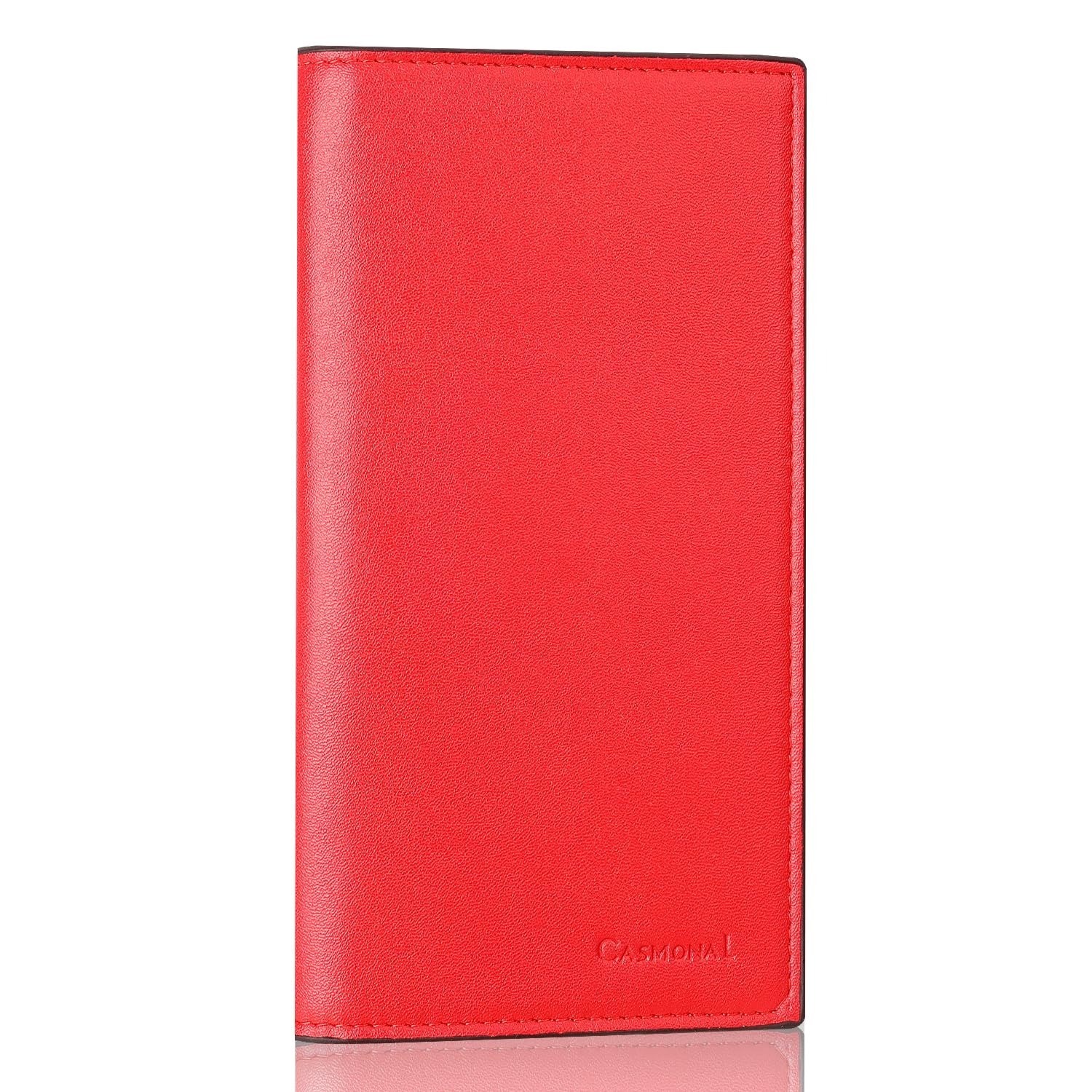 CASMONAL Checkbook Cover Wallet for Women & Men – Premium Leather