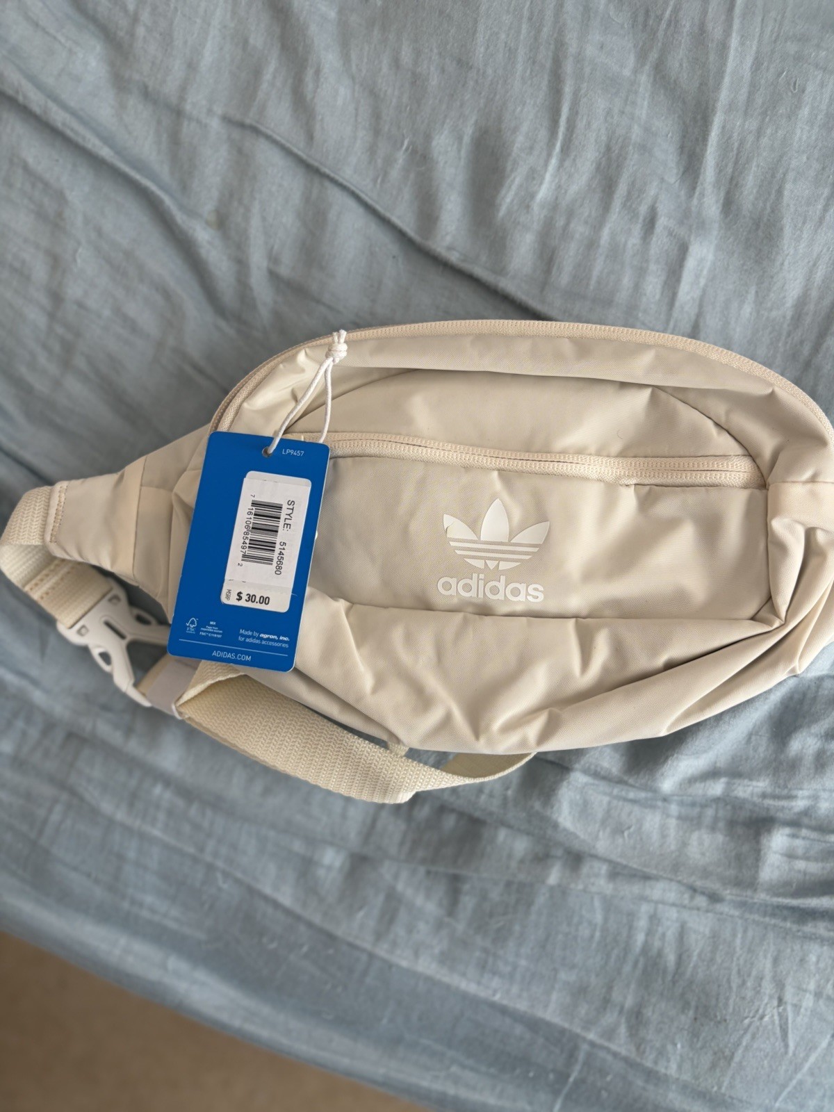 White Adidas Waist Bag, New With Tags