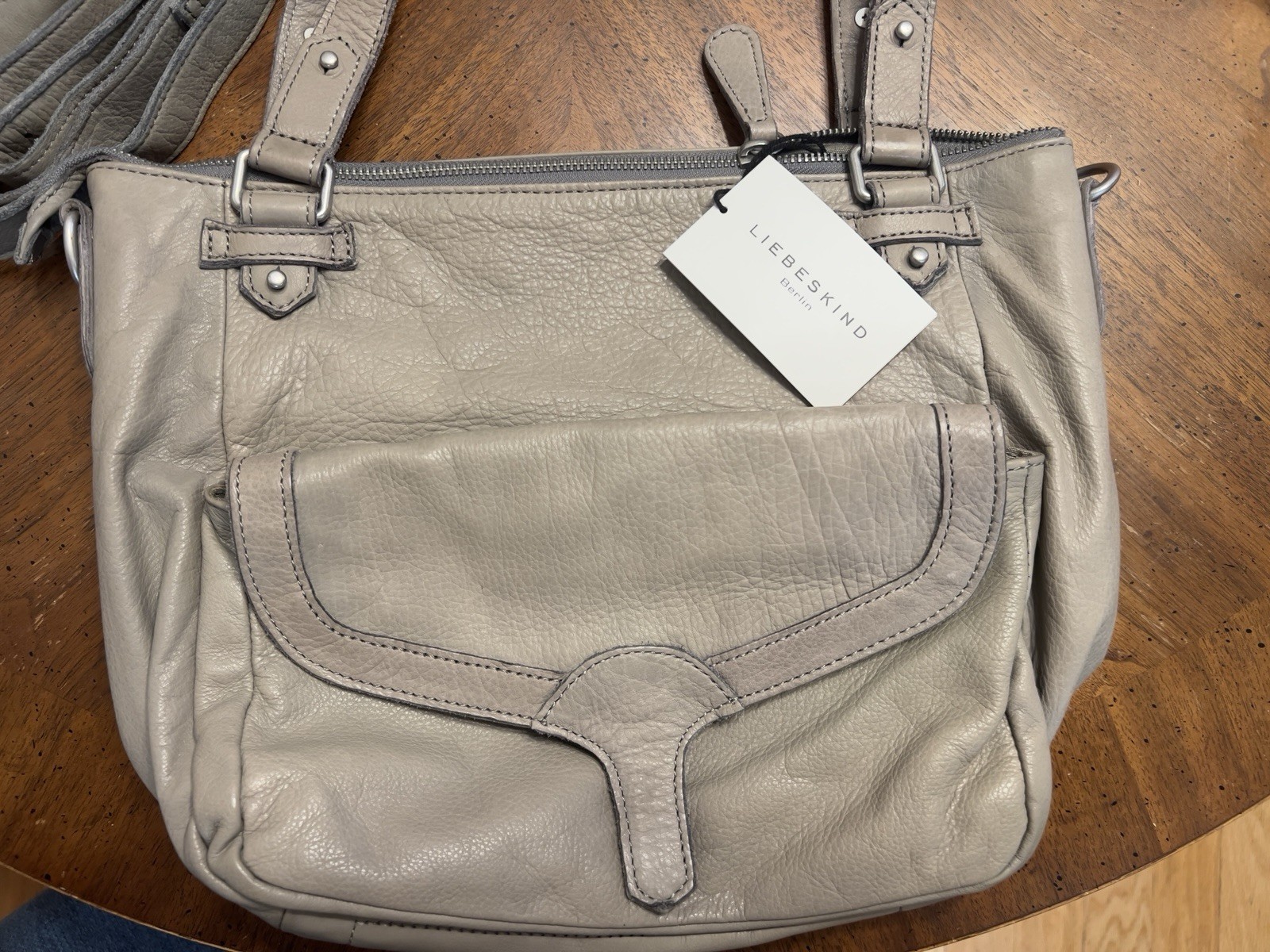 Liebeskind Leather Satchel Handbag with Shoulder Strap New with Tags Black