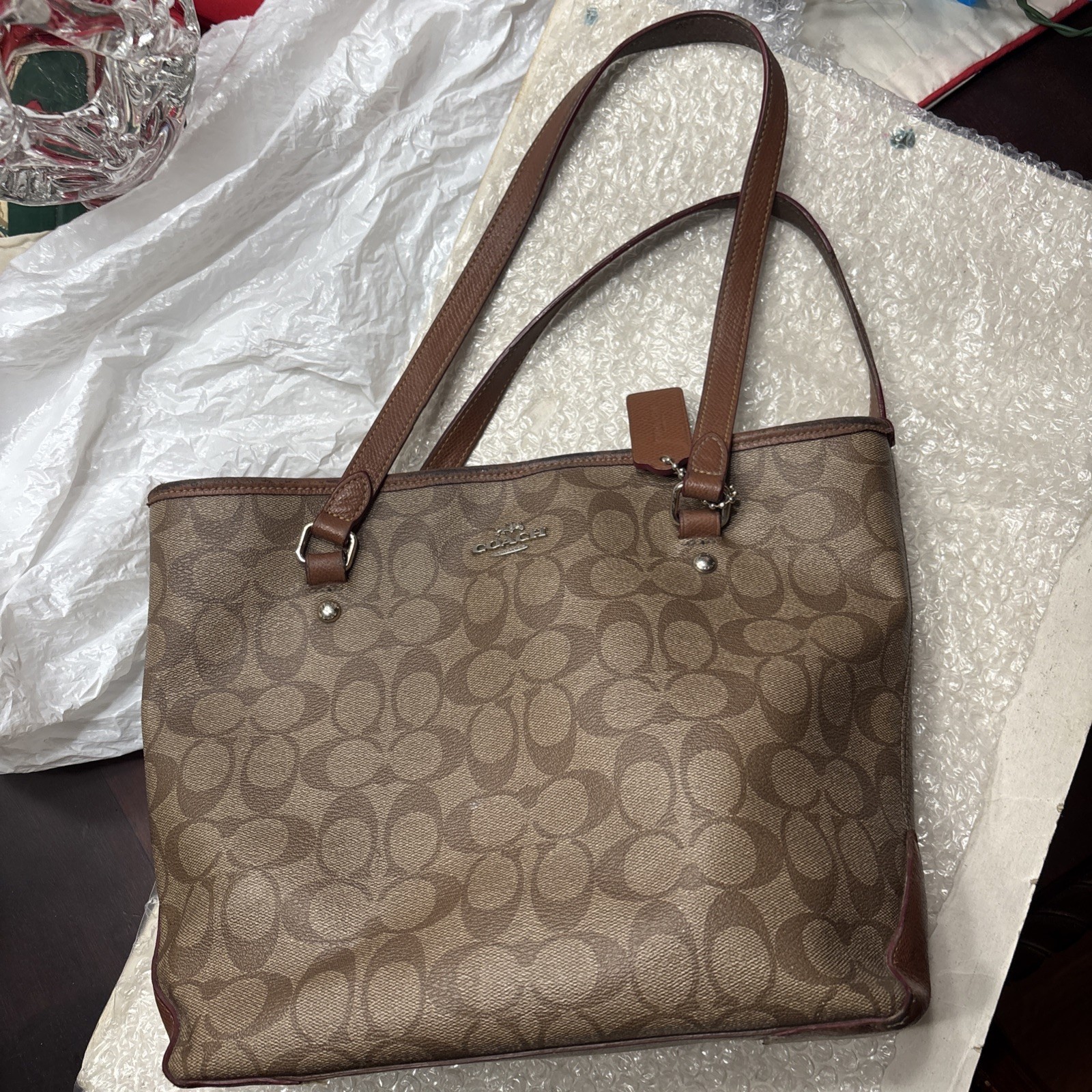 Coach F34603 Signature File – Khaki/Saddle