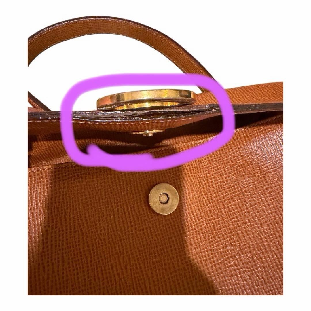 CELINE Old Celine Handbag Camel Leather Circle Logo Vintage