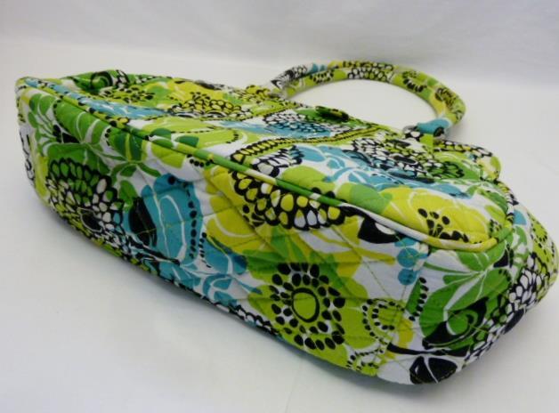 Vera Bradley~Spring Retro Floral~2 Strap Lime’s Up Frame Magnetic Shoulder Bag