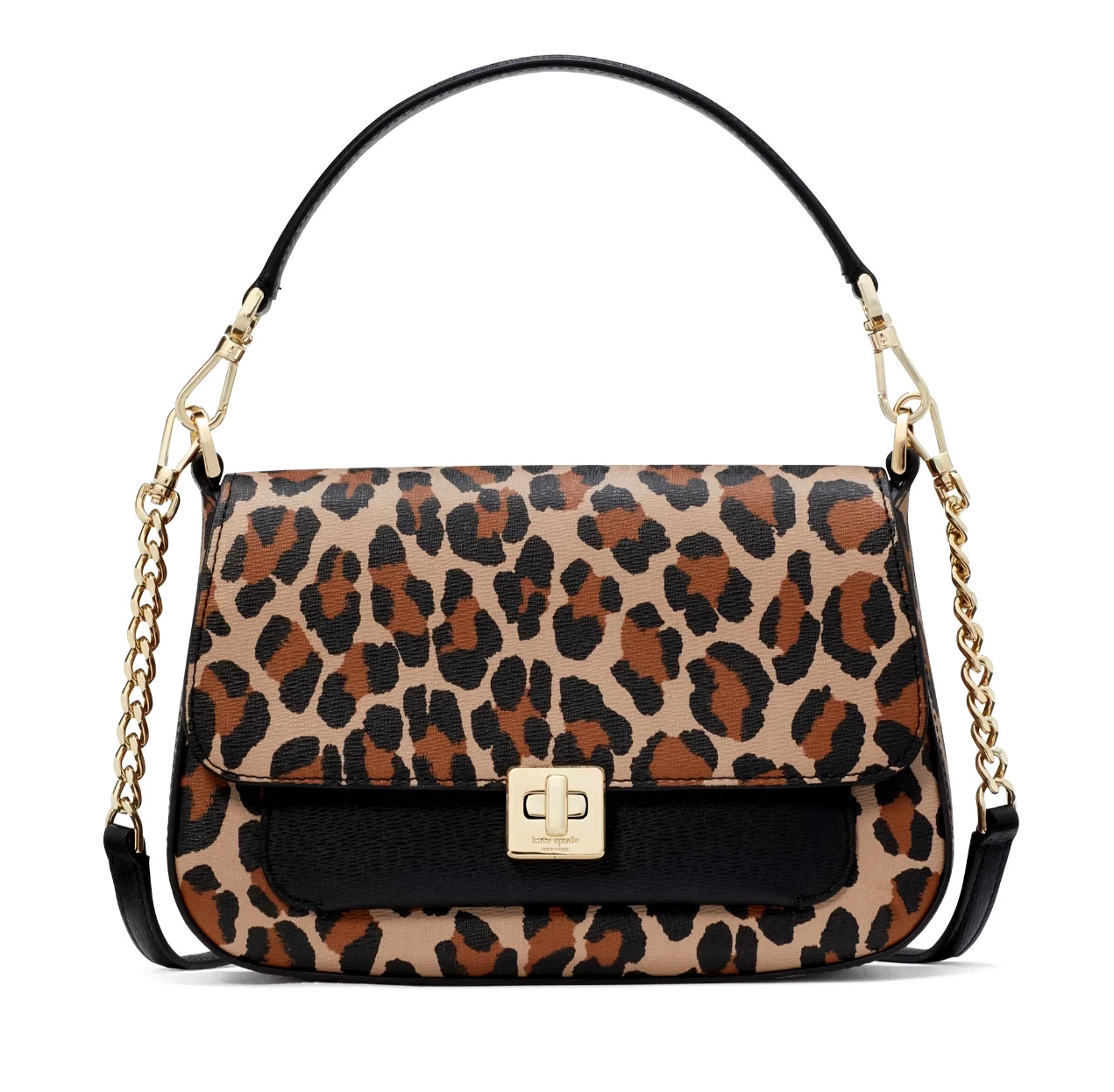 KATE SPADE Phoebe Spotted Leopard Flap Crossbody Brown Multi KH487 NEW🎀NWT🎁NIP