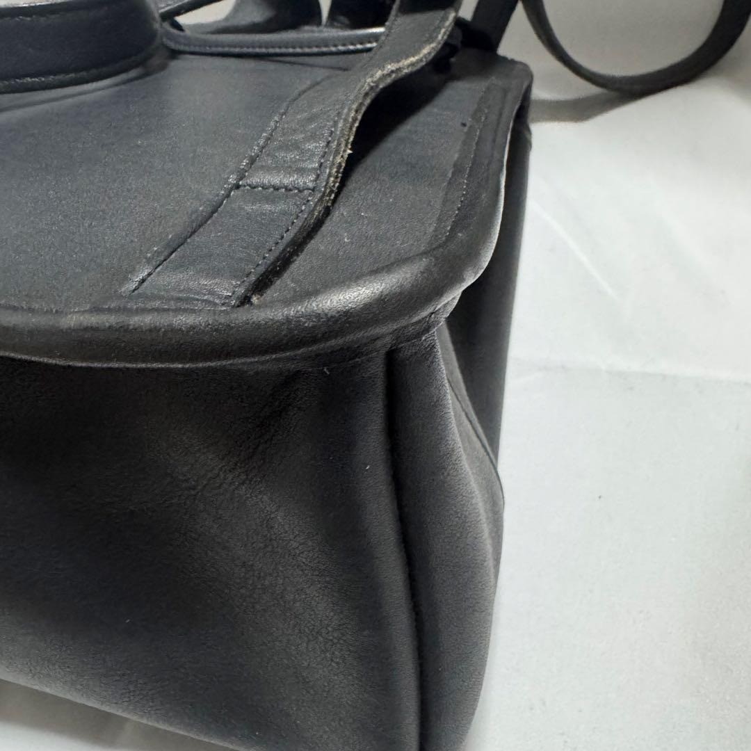 Vintage Old Coach 9960 Black Leather Bag Backpack Womens Handbag VTG Made in USA
