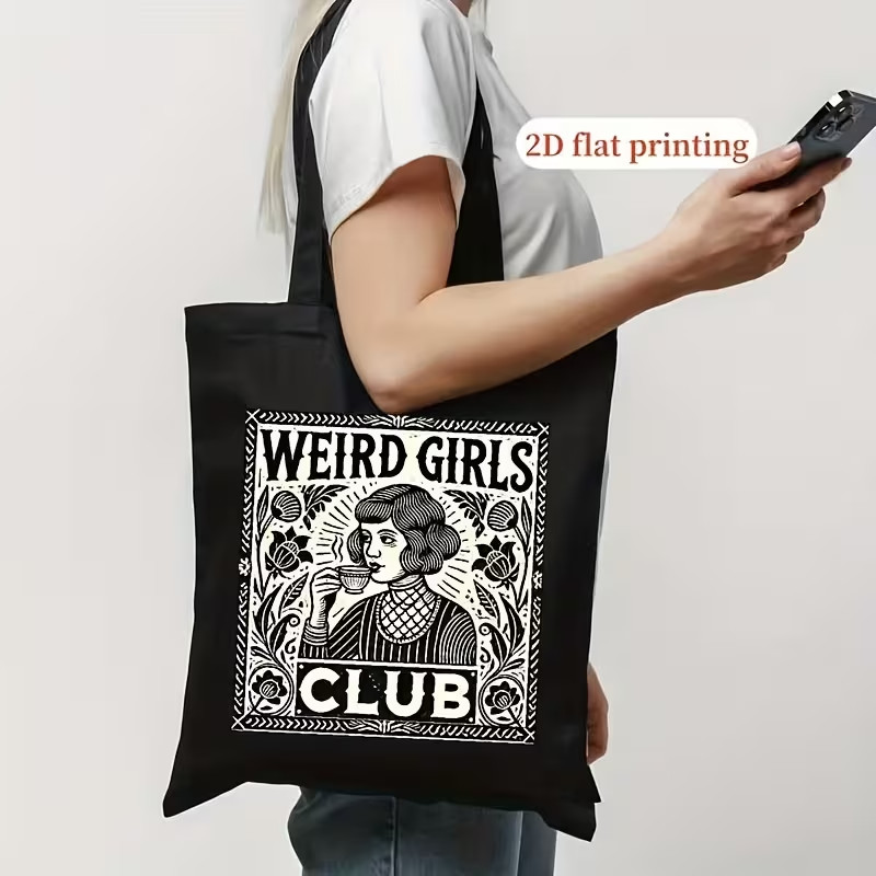 Soft Polyester 2D Printed Retro Novelty Shoulder Bag 13 x 15~ Weird Girls Club