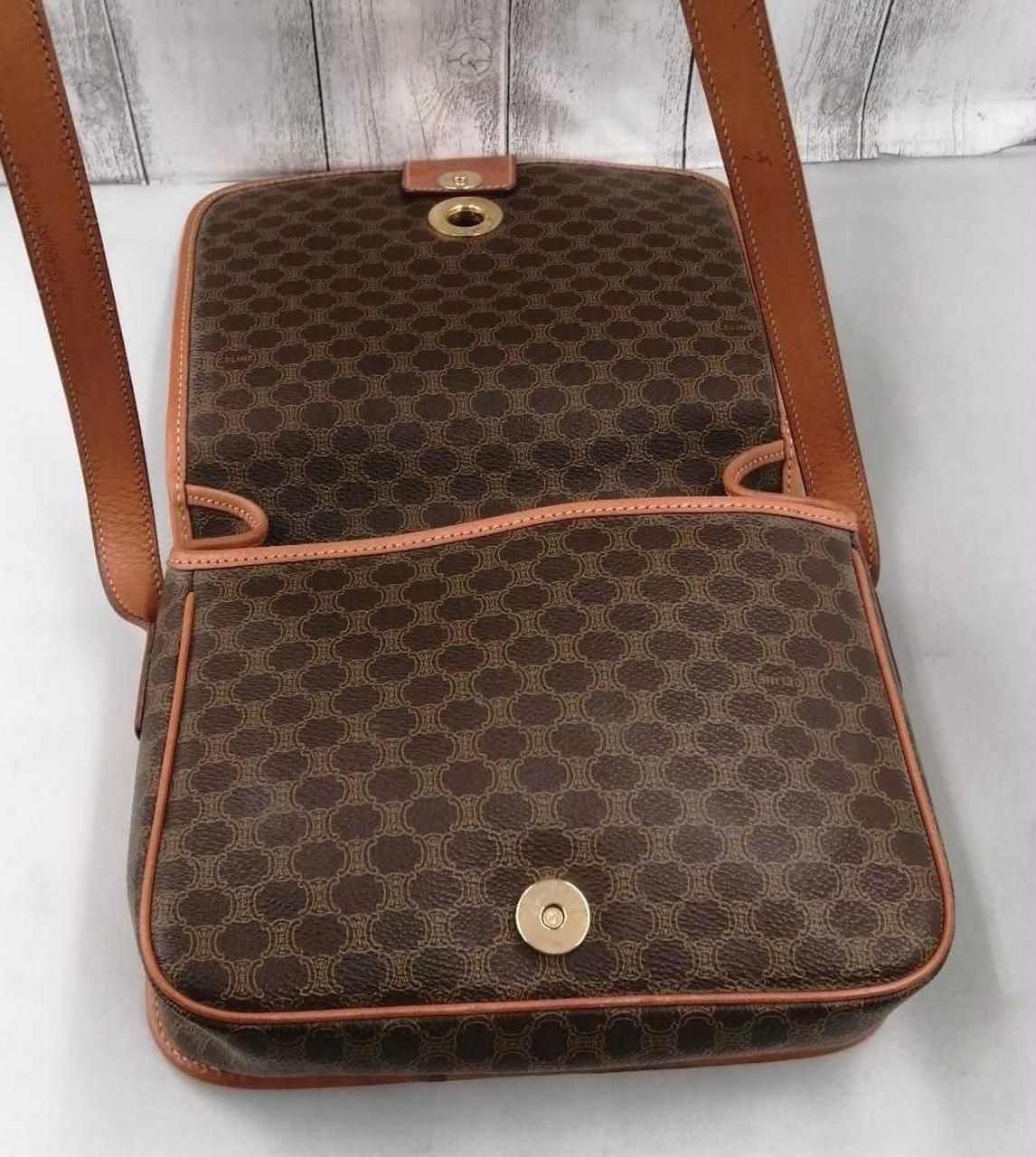 CELINE Macadam Circle Logo Shoulder Bag JMB11 Used