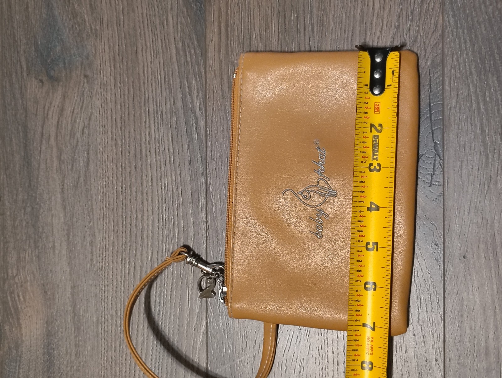 Baby Phat Y2K Wristlet Handbag Wallet Purse Faux Leather Brown Makeup/Hygiene