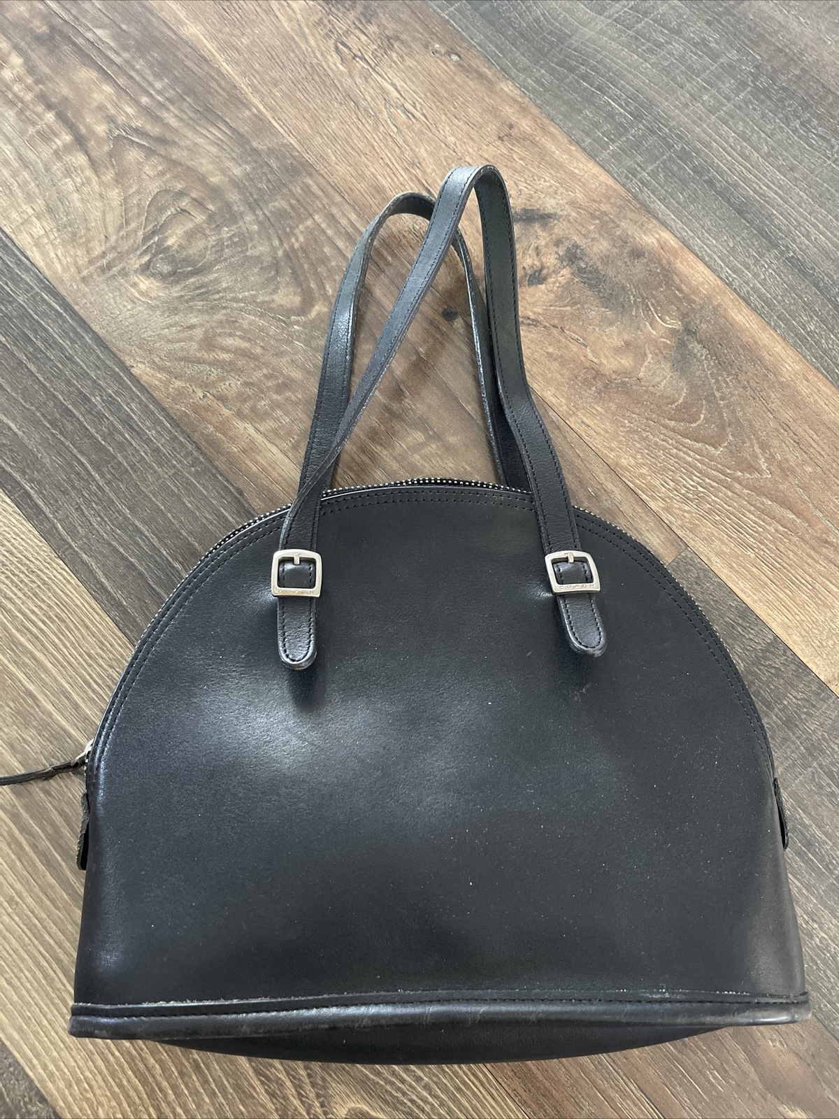 COACH #9050 Mini Cha Cha Black Satchel Dome Bag Made In USA **Needs Repair