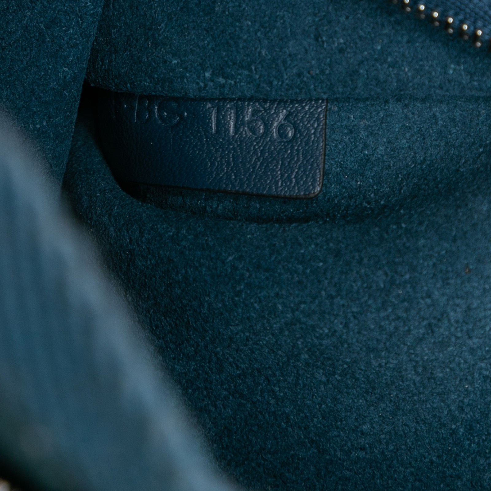 Celine Medium Suede Seau Sangle Bucket Bag Pre-Loved Peacock