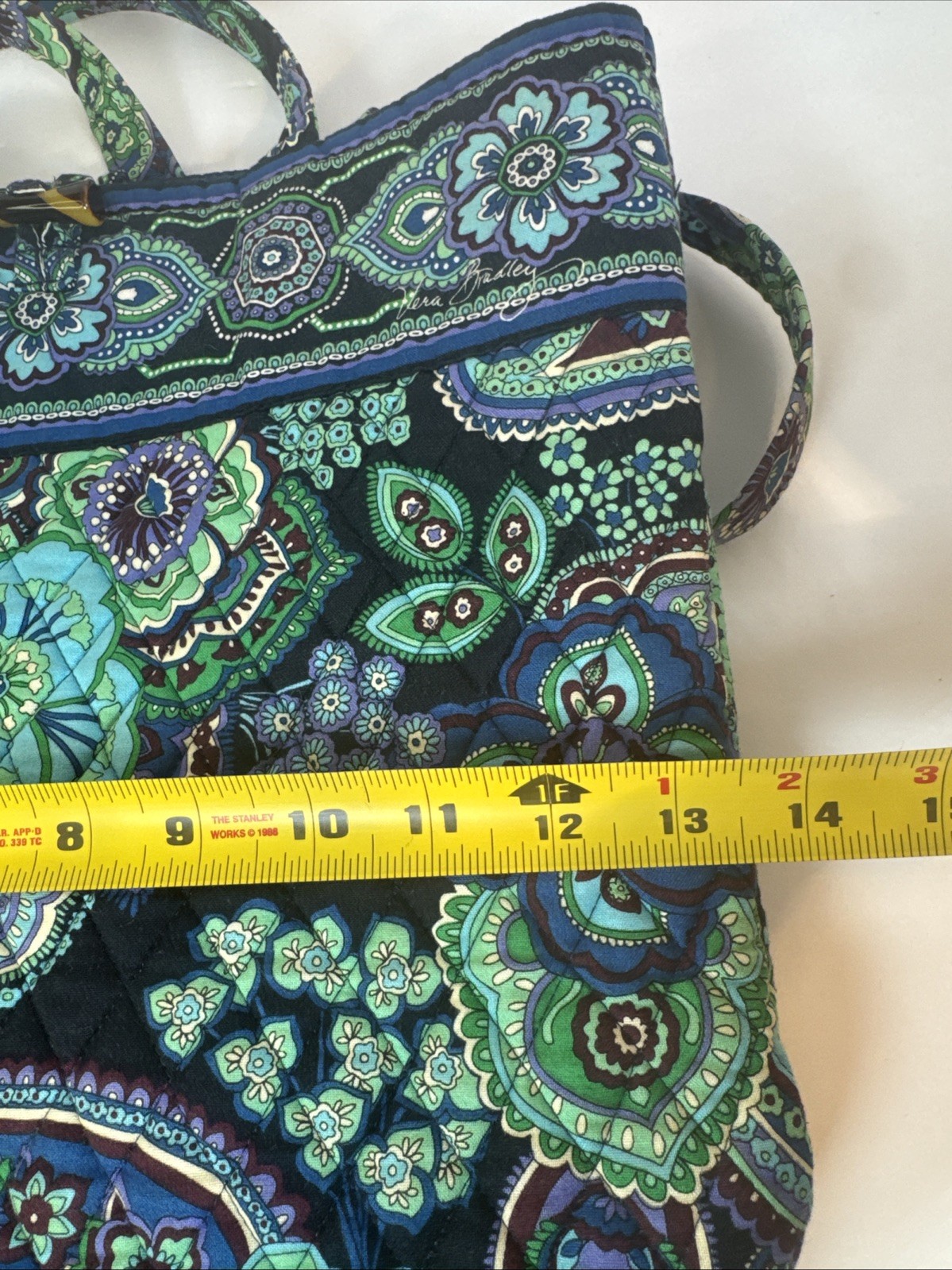 Vera Bradley Blue Rhapsody Retired Tote Bag Inner Pockets with Matching Wallet