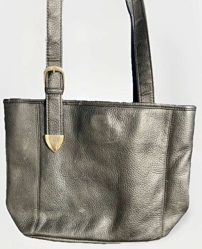 Sonoma Black Crossbody Bag Faux Leather Gold Hardware Everyday Purse