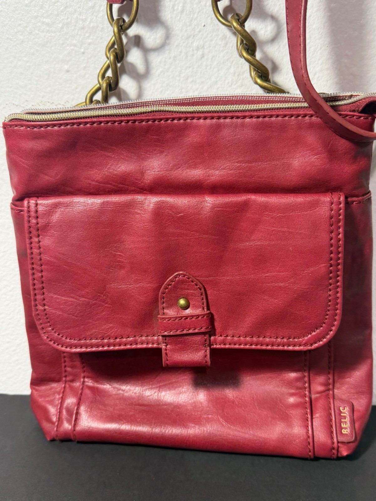 RELIC Burgundy Red Crossbody Shoulder Bag Purse