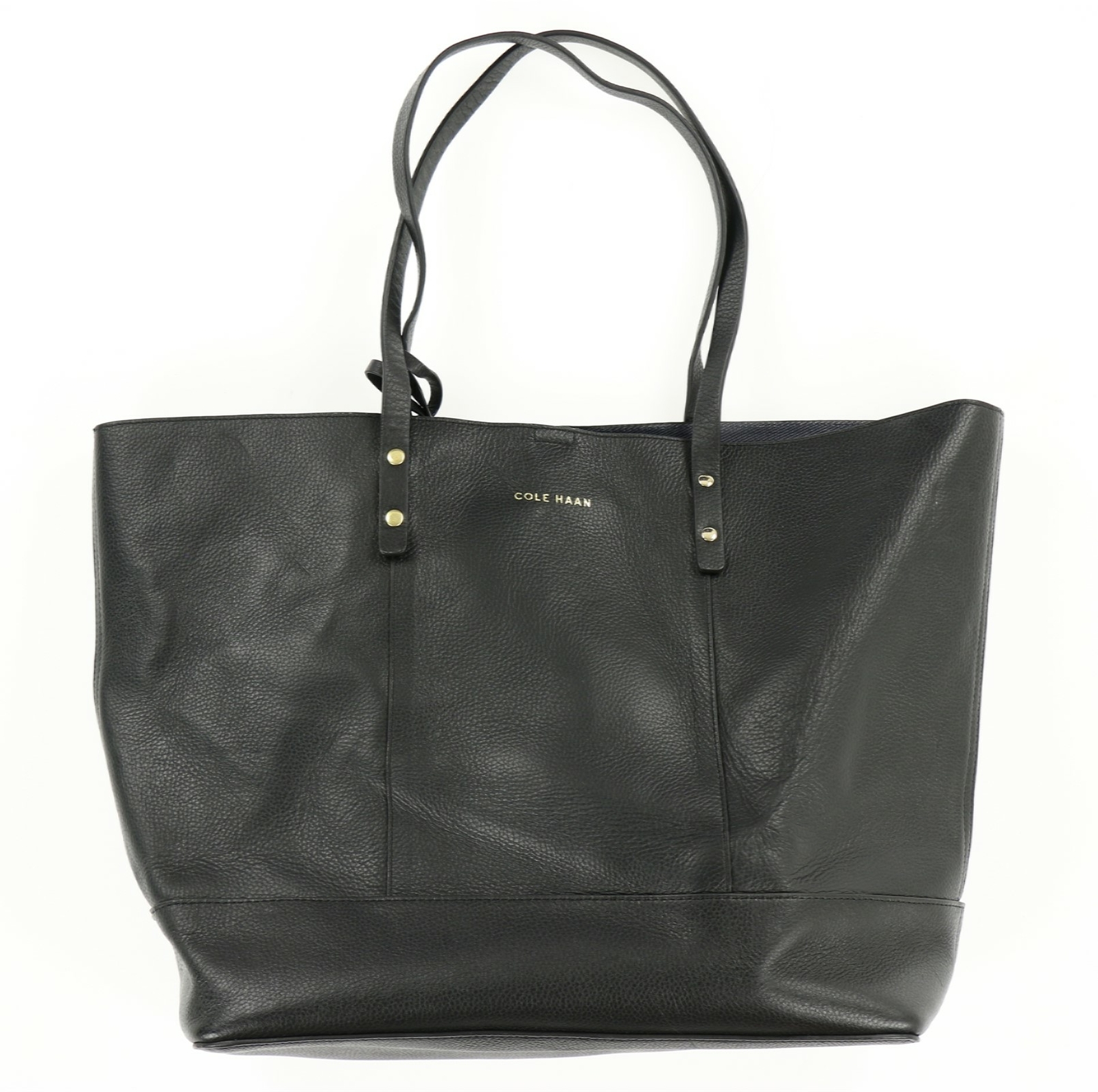 Cole Haan 243413 Womens Casual Palermo Leather Tote Bag Black Size 13x12x6