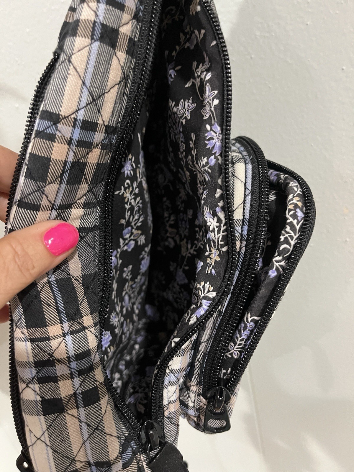 Vera Bradley Perfectly Plaid Essential Sling Backpack Crossbody Bag NWT