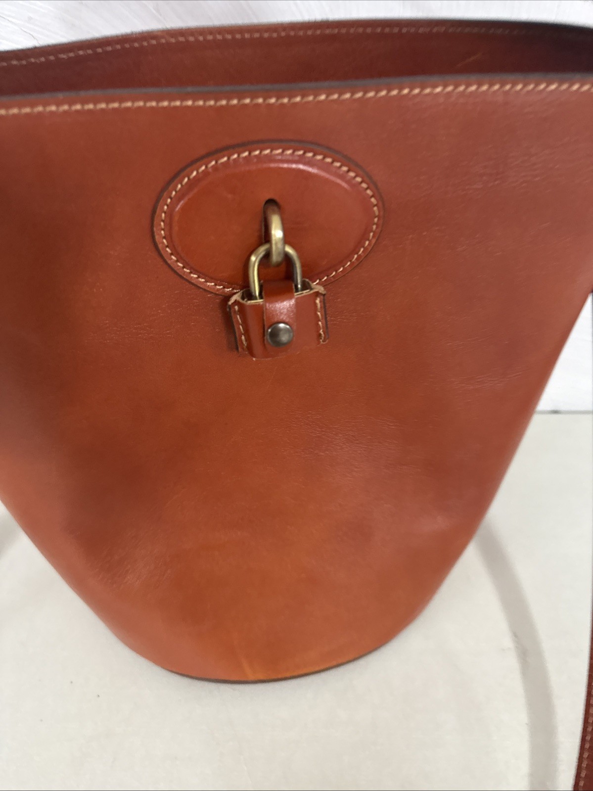 A. Bellucci Pumpkin Leather Bucket Bag/Purse/Shoulder/Crossbody – RARE