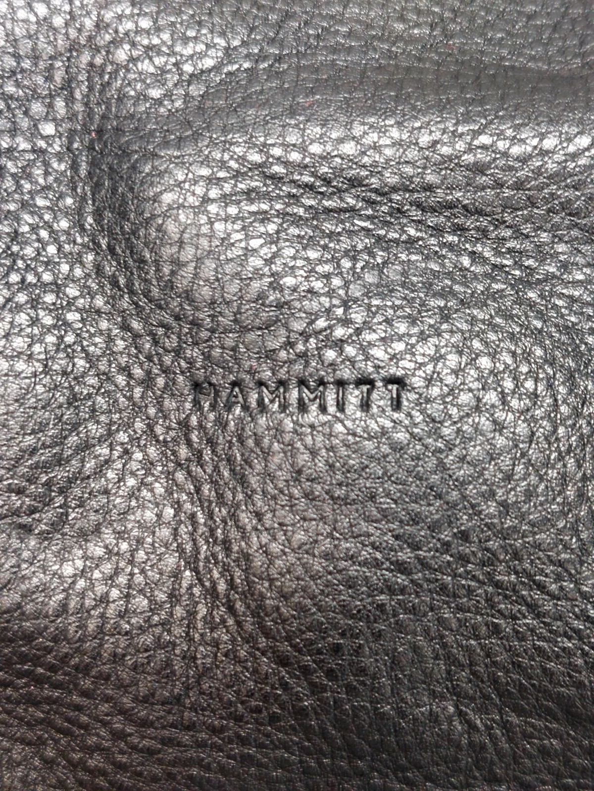 Hammitt Daniel Women Tote Bag Black Red Brushed Gold Pebbled Leather Cocktail