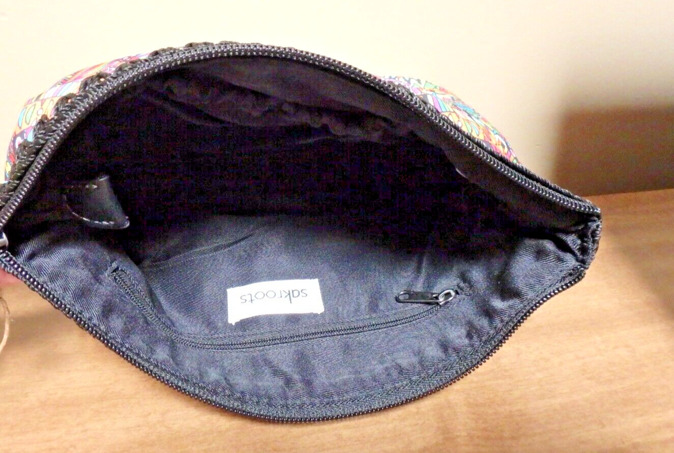 Sakroots Rainbow Wanderlust Large Essential Pouch with 16 Oz Water Bottle