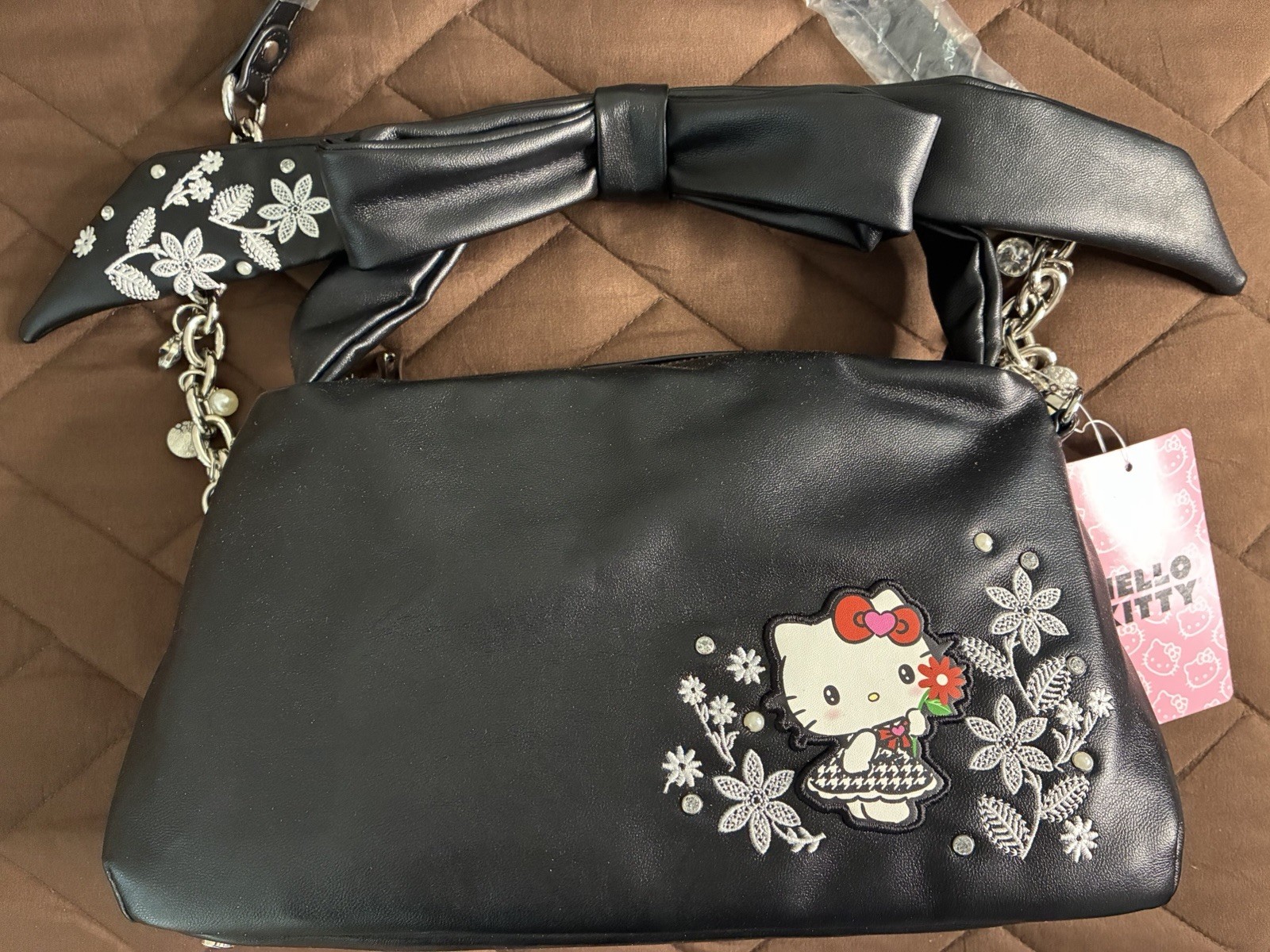 Hello Kitty Black Shoulder Bag NWT