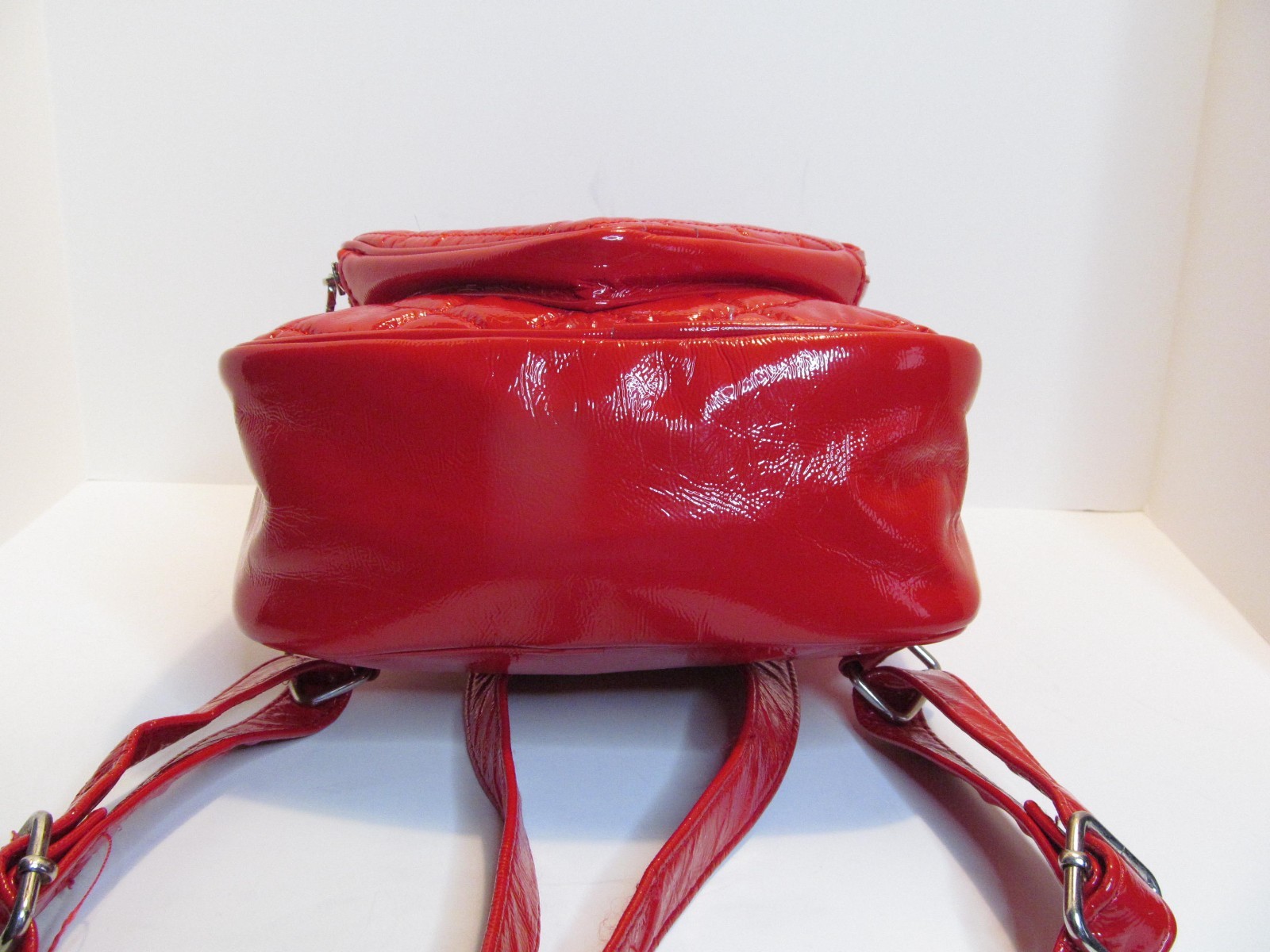 Besty Johnson Quilted Backpack with Rhinestones, Heart on Front Pocket