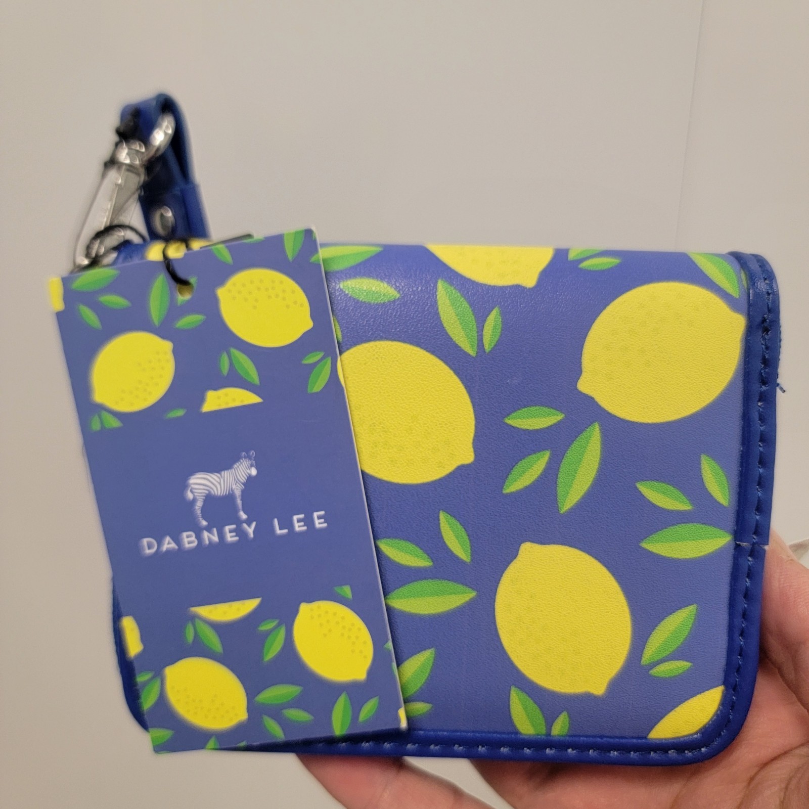 NEW Dabney Lee Lemon 🍋 Blue Backpack With Zip Wallet & Wristlet Lot Of 3 Bundle