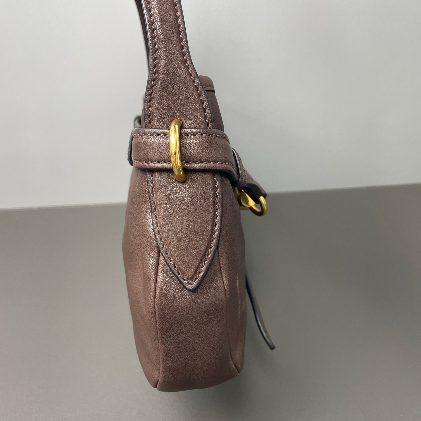 Miu Miu Pre-Owned Authentic Underarm Bag Wood Free Tracked Shipping