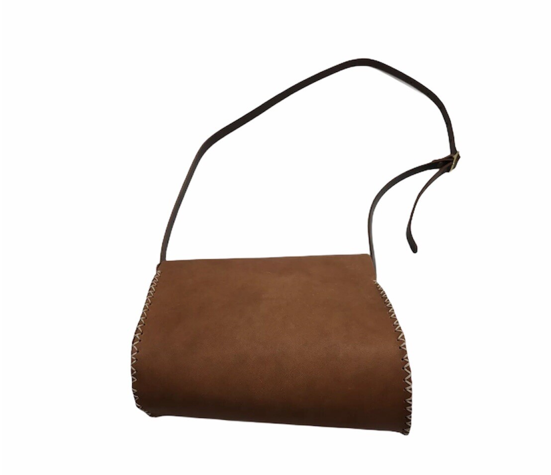 Bear Cub Leather Goods Roe Crossbody Brown Handmade