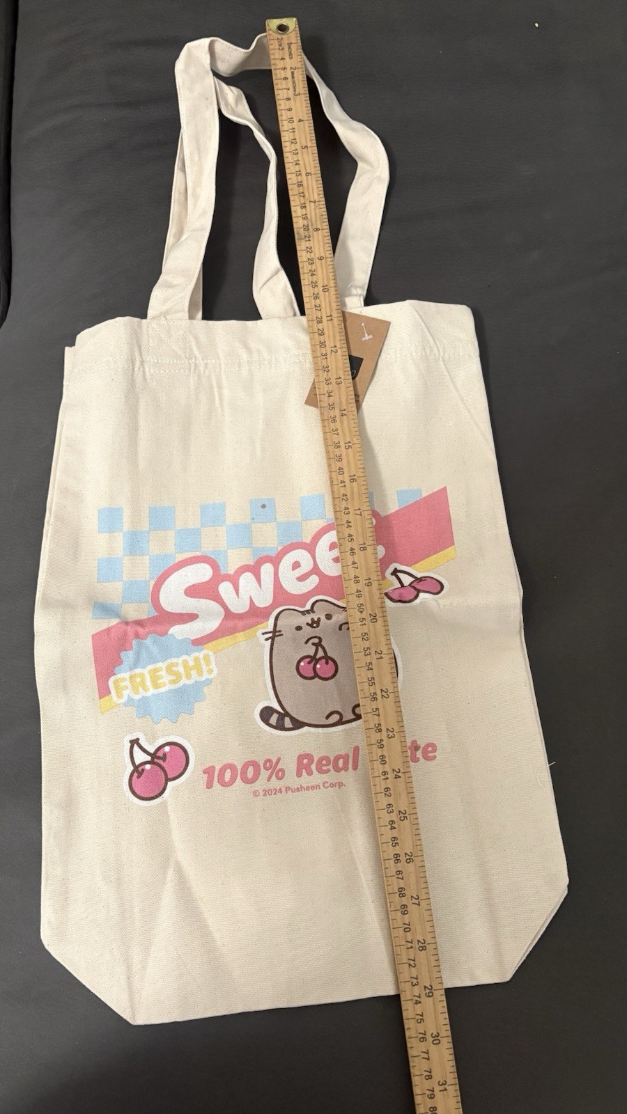 Nwt Pusheen Sweet Cherry Ladies Beige Tote Bag #27