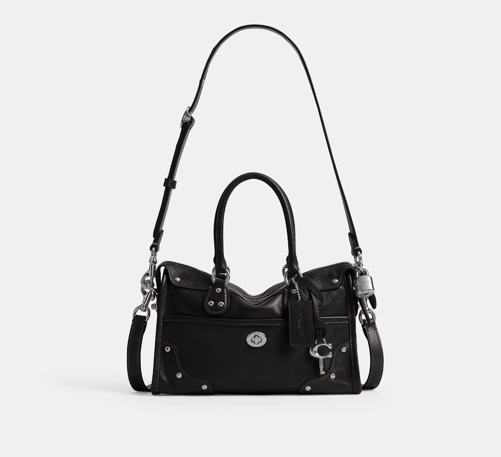 NWT Coach Rhyder Satchel Bag 24 CFN69 Silver/Black