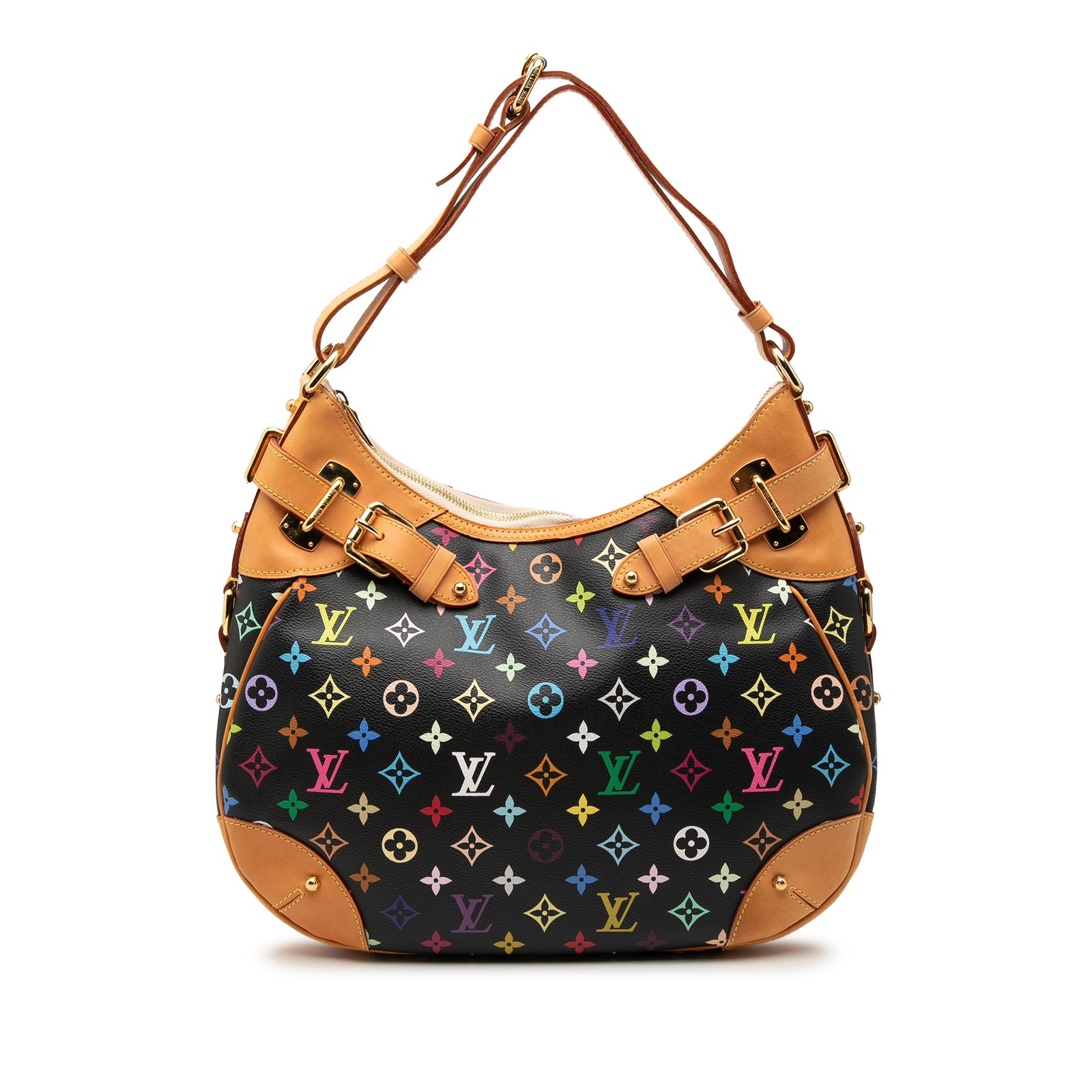 Louis Vuitton Monogram Multicolore Greta Pre-Loved Shoulder Bag Black