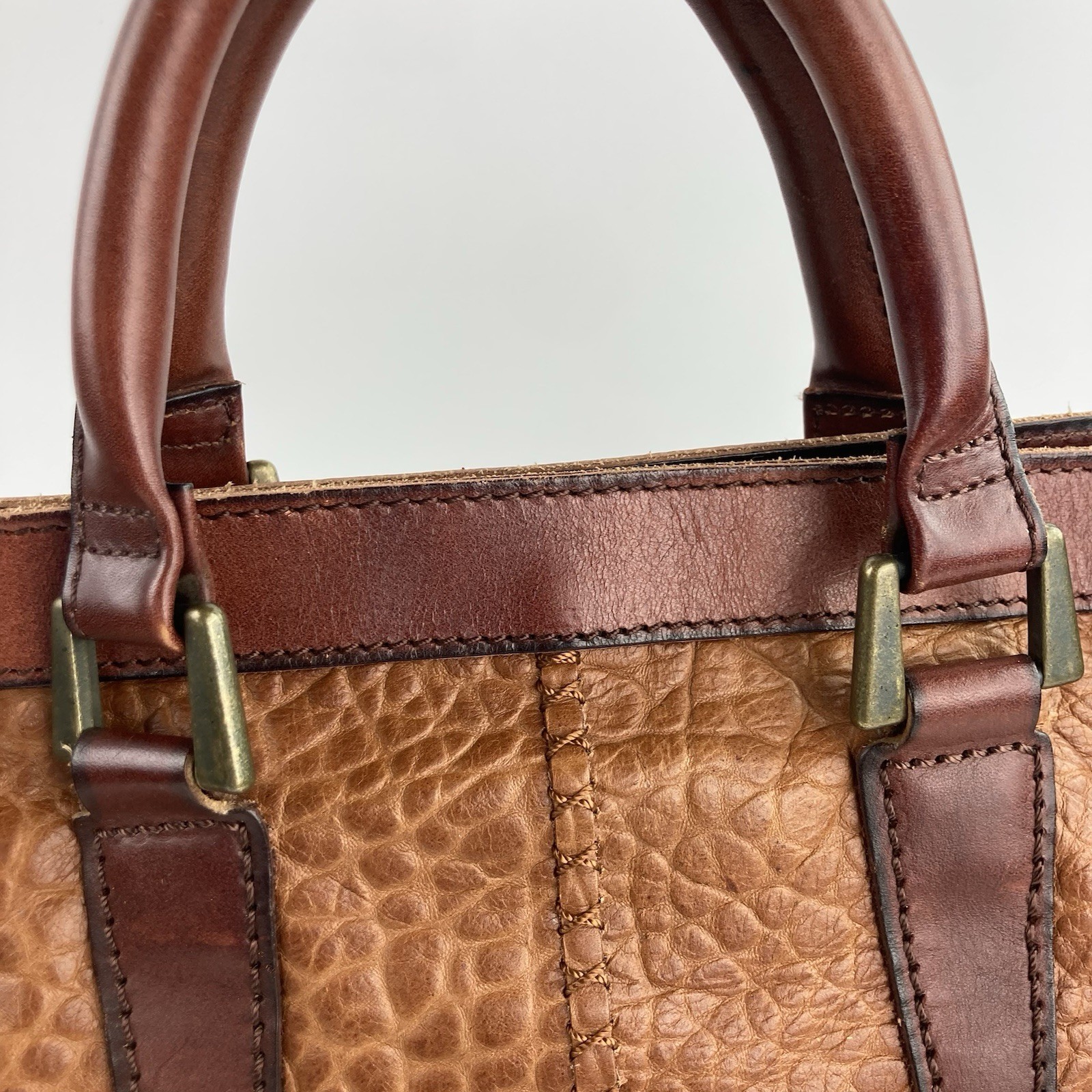 Liebeskind Berlin Jamina Satchel Bag Tan Brown Textured Bubble Leather Crossbody