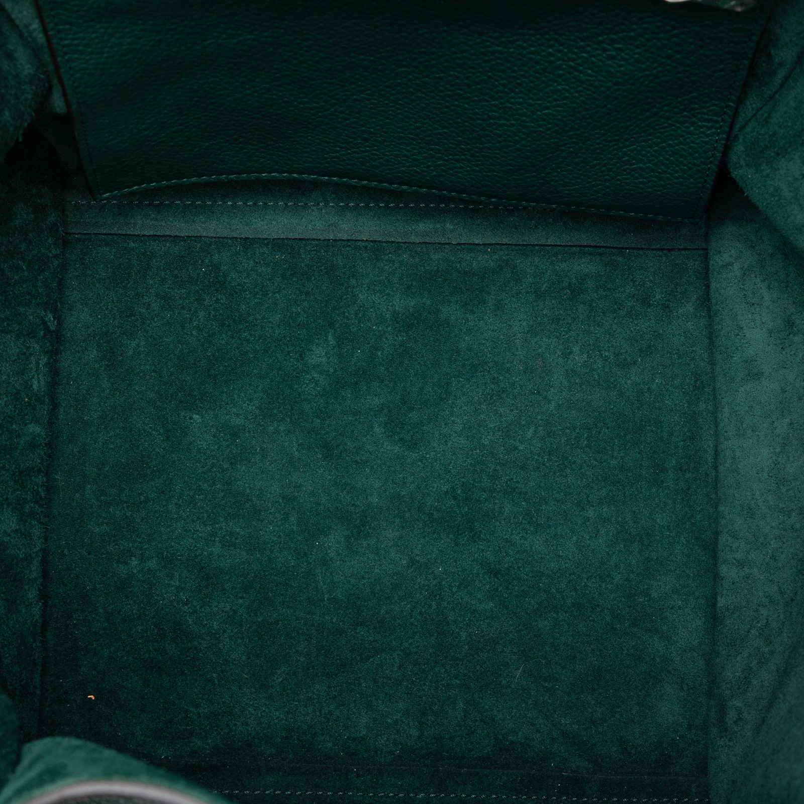 Celine Small Grained Calfskin Big Bag Pre-Loved Dark Green
