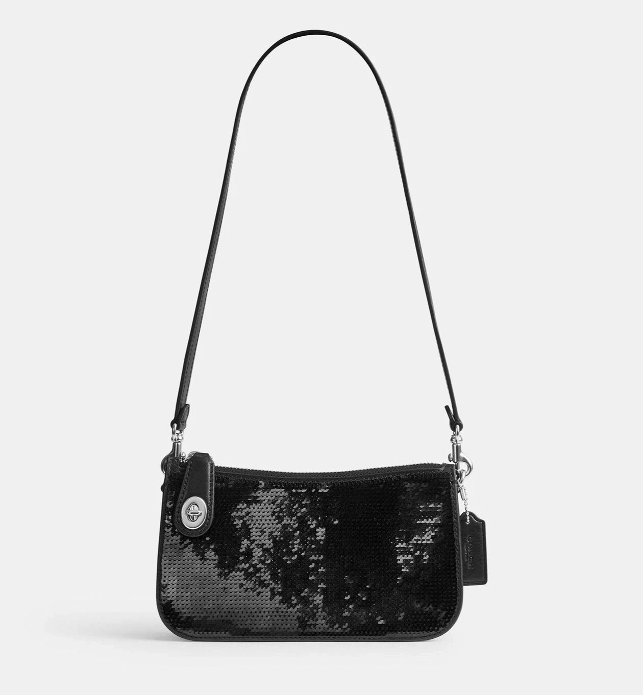 NWT COACH Penn Small Leather Shoulder Bag with Sequins