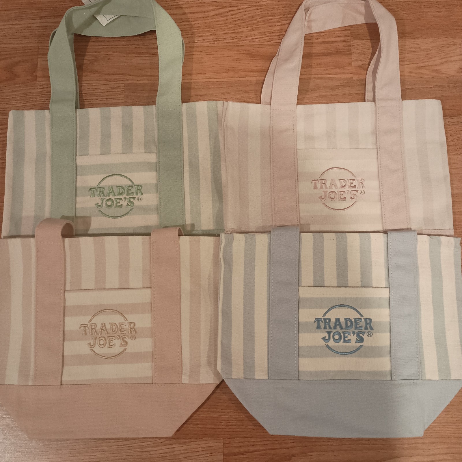 Trader Joe’s Striped Mini Canvas Bags (Set of 4)