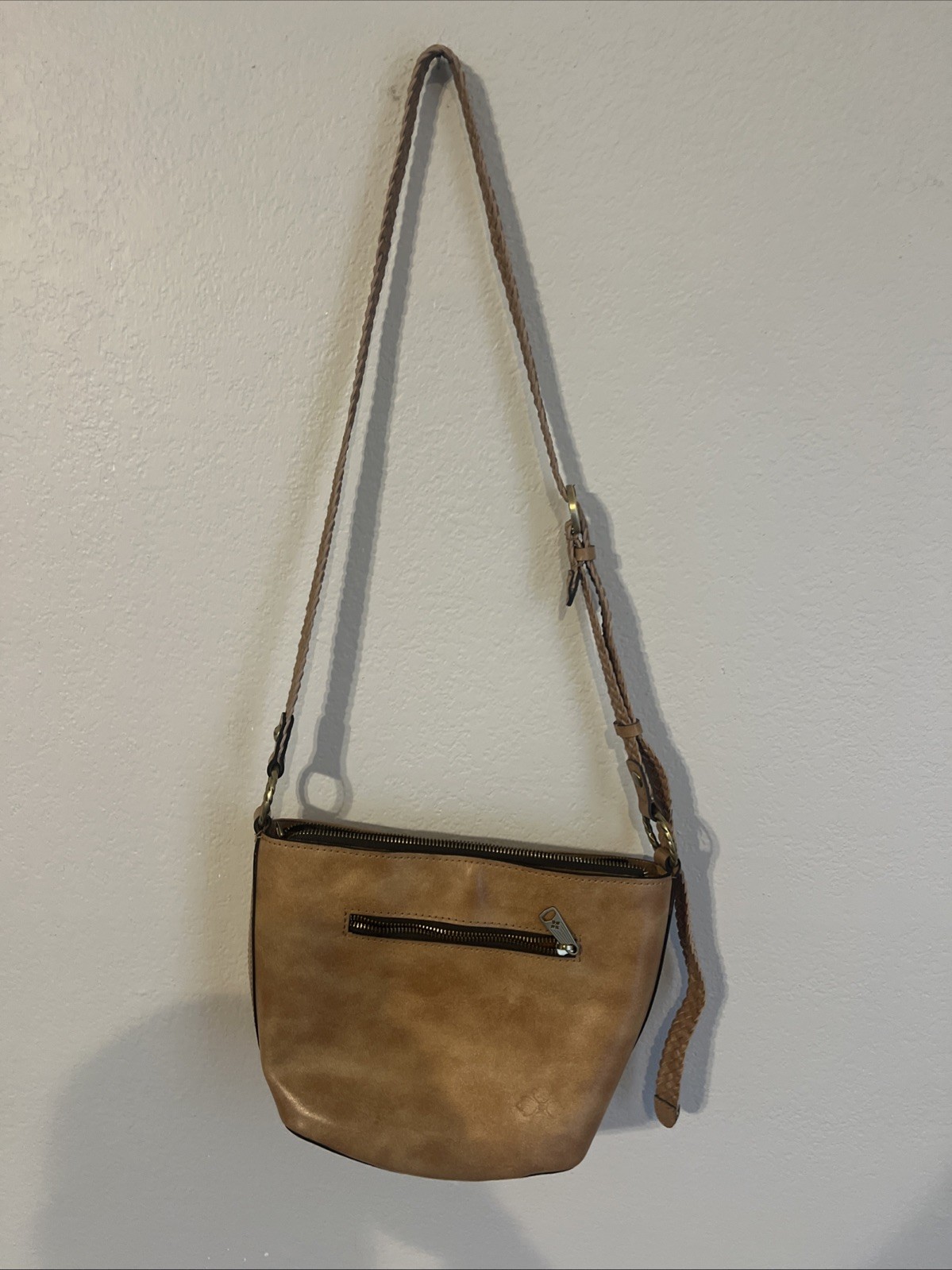 Woven Leather Bag PATRICIA NASH Valbella Crossbody Braided Strap Missing Tassel