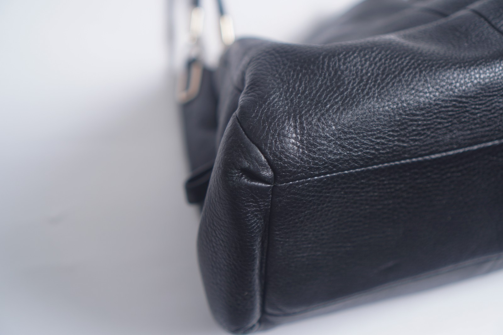 COACH 2014 Phoebe Black Pebbled Leather Triple Compartment Shoulder Bag – F34495