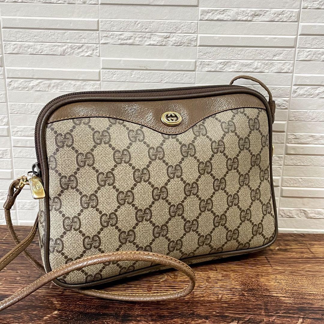 Gucci GG Supreme PVC Leather Old Shoulder Bag Sacoche