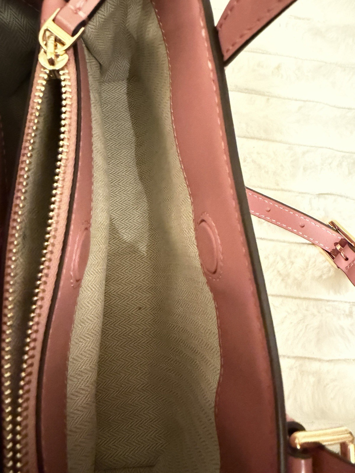 AUTH Tory Burch Emerson Patent Mini Tote – Pink Ginger – Fast Ship MSRP $398