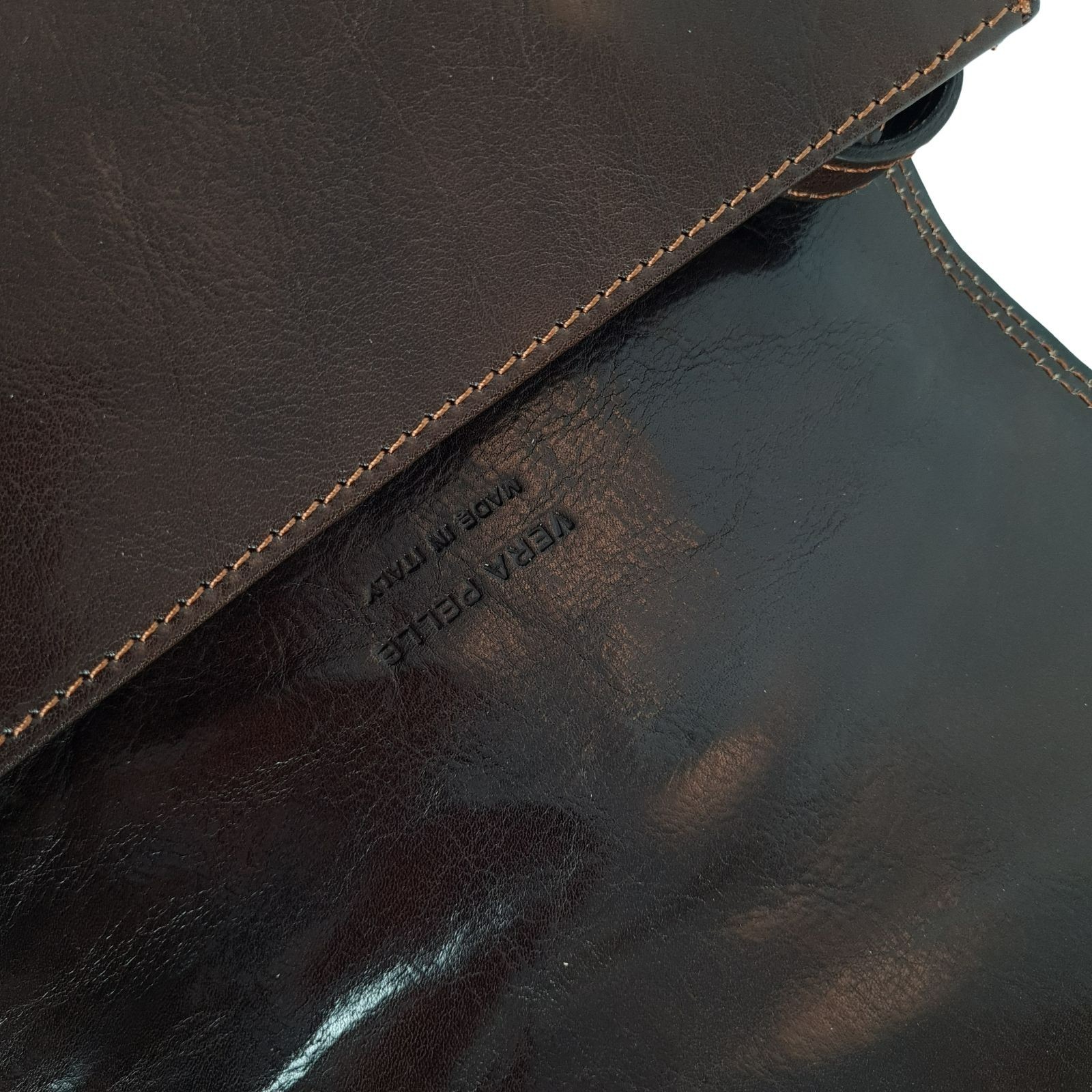 Genuine Leather Crossbody Ladies Saddle Bag Pelle Handmade Italy NEW ORIGINAL BOX