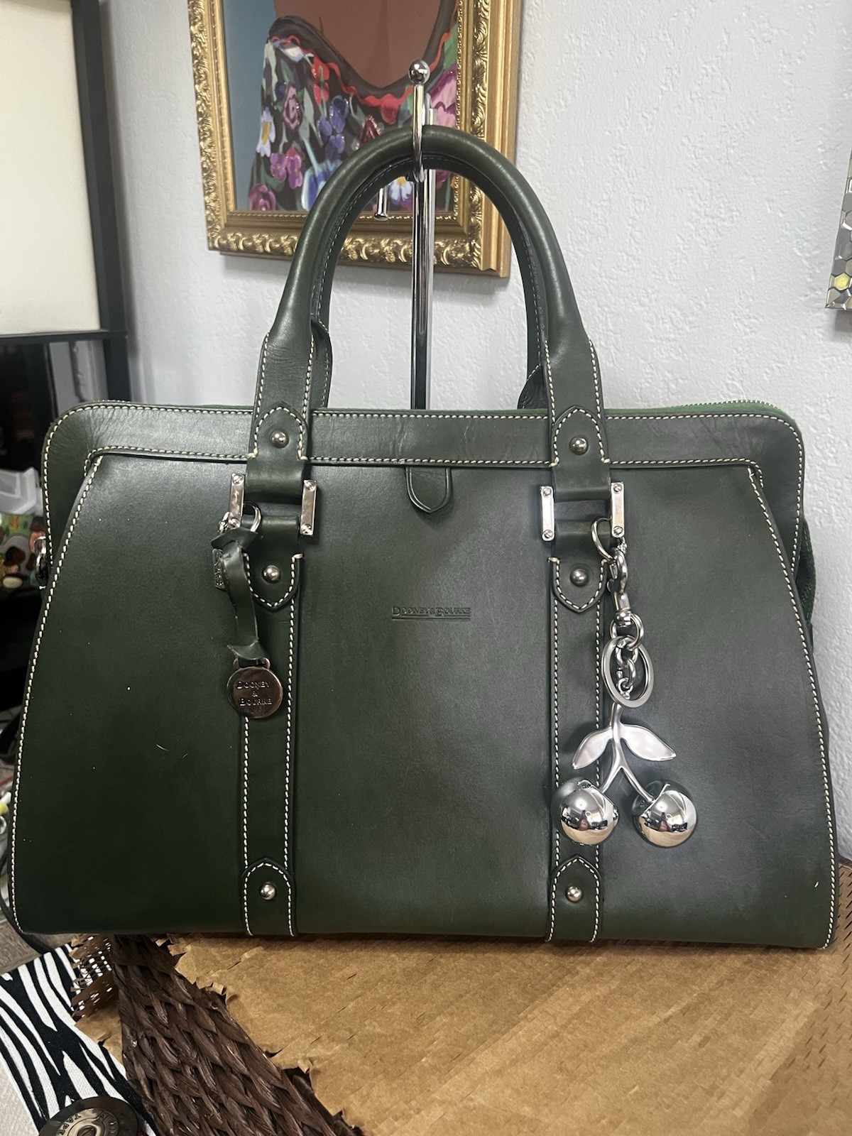 Dooney Bourke Alto Collection Large Ivy Green Satchel
