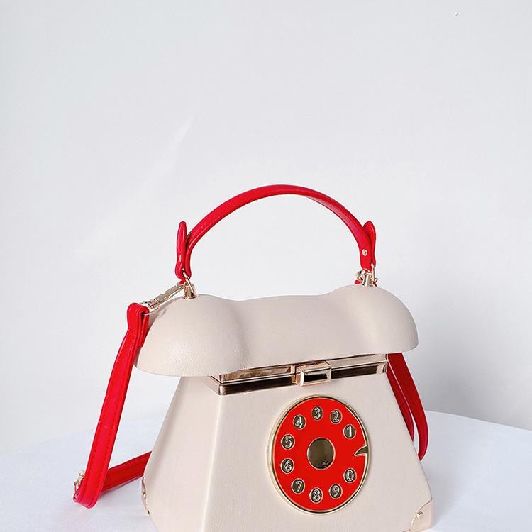 Women Telephone Shape Clutch Bag Chic Novelty Evening Party Handbag