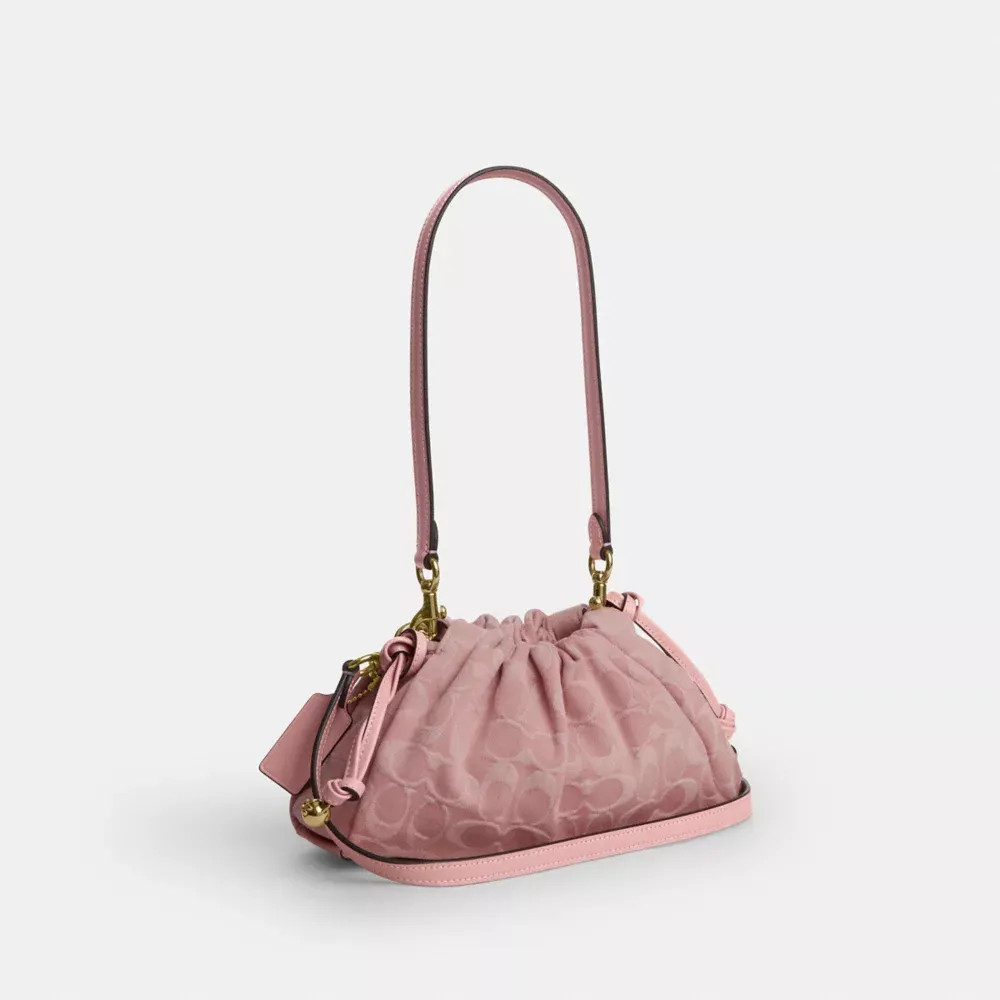 COACH Faye Shoulder Bag Signature Denim Light Pink CER68 IMNH1-New -1 day ship!!