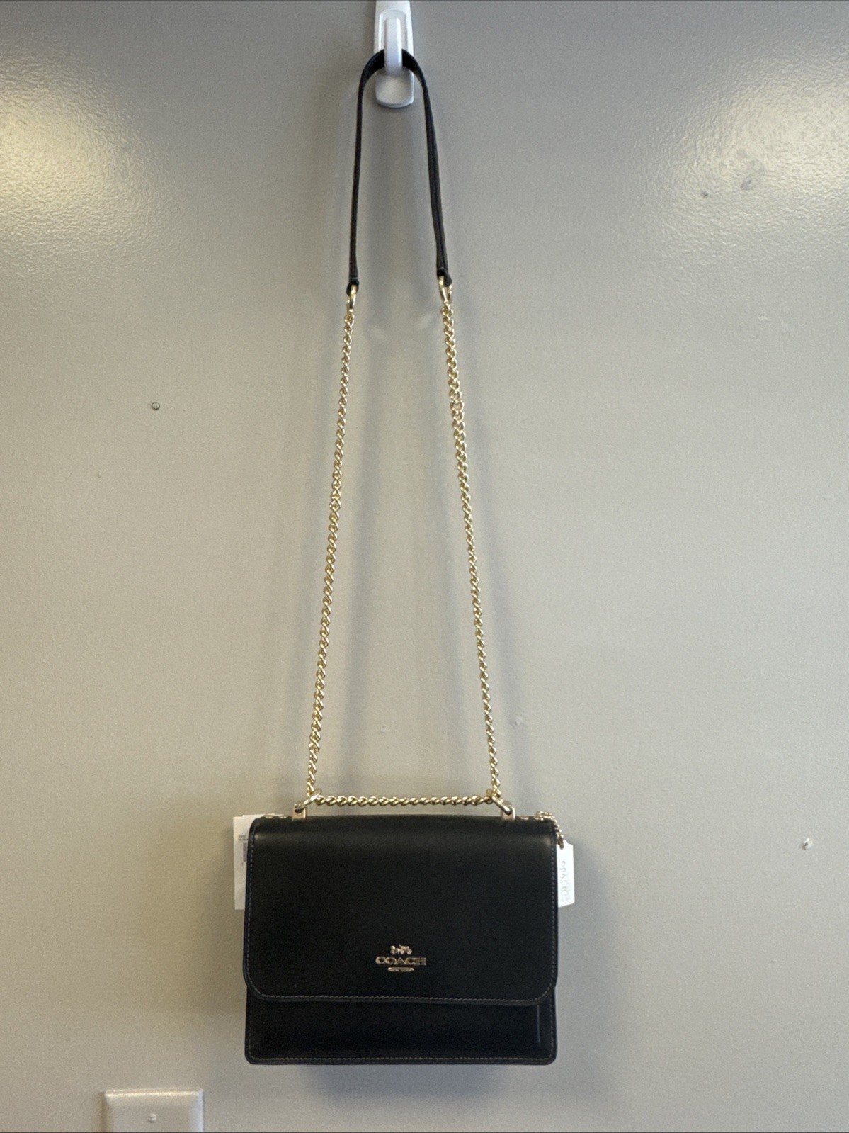 Coach Klare Leather Crossbody Bag Black Gold CB197