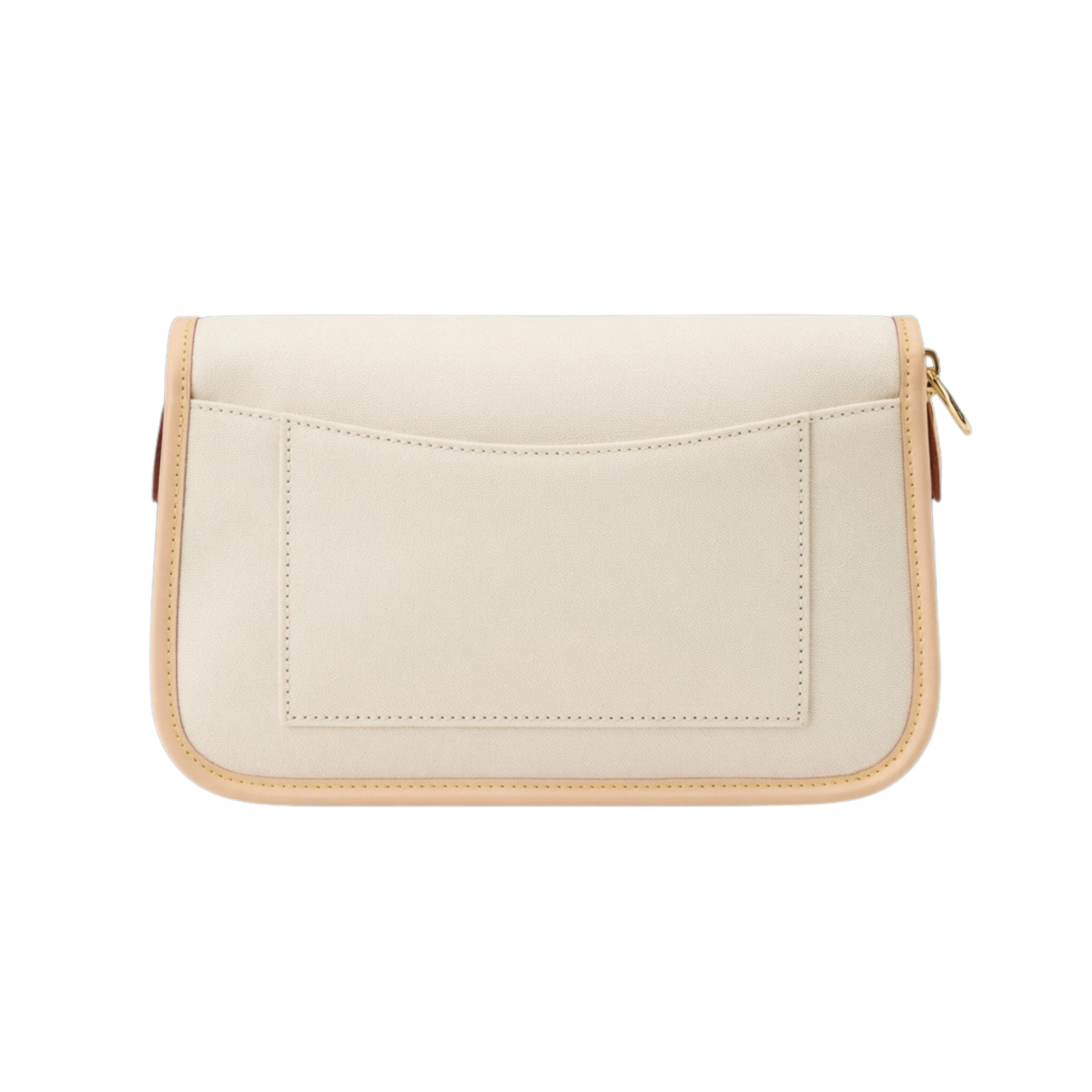 Women’s Artisan Canvas Shoulder Bag Genuine Leather Trim Crossbody Gold Tone