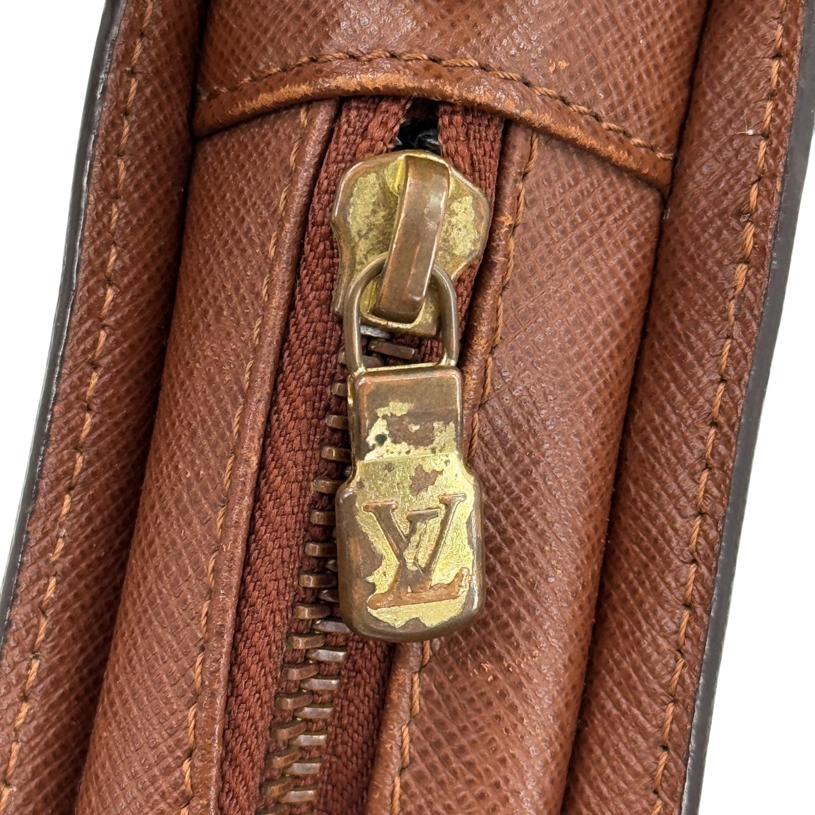 LOUIS VUITTON Orsay Monogram Canvas Brown Zip Wrist Clutch Bag M51790