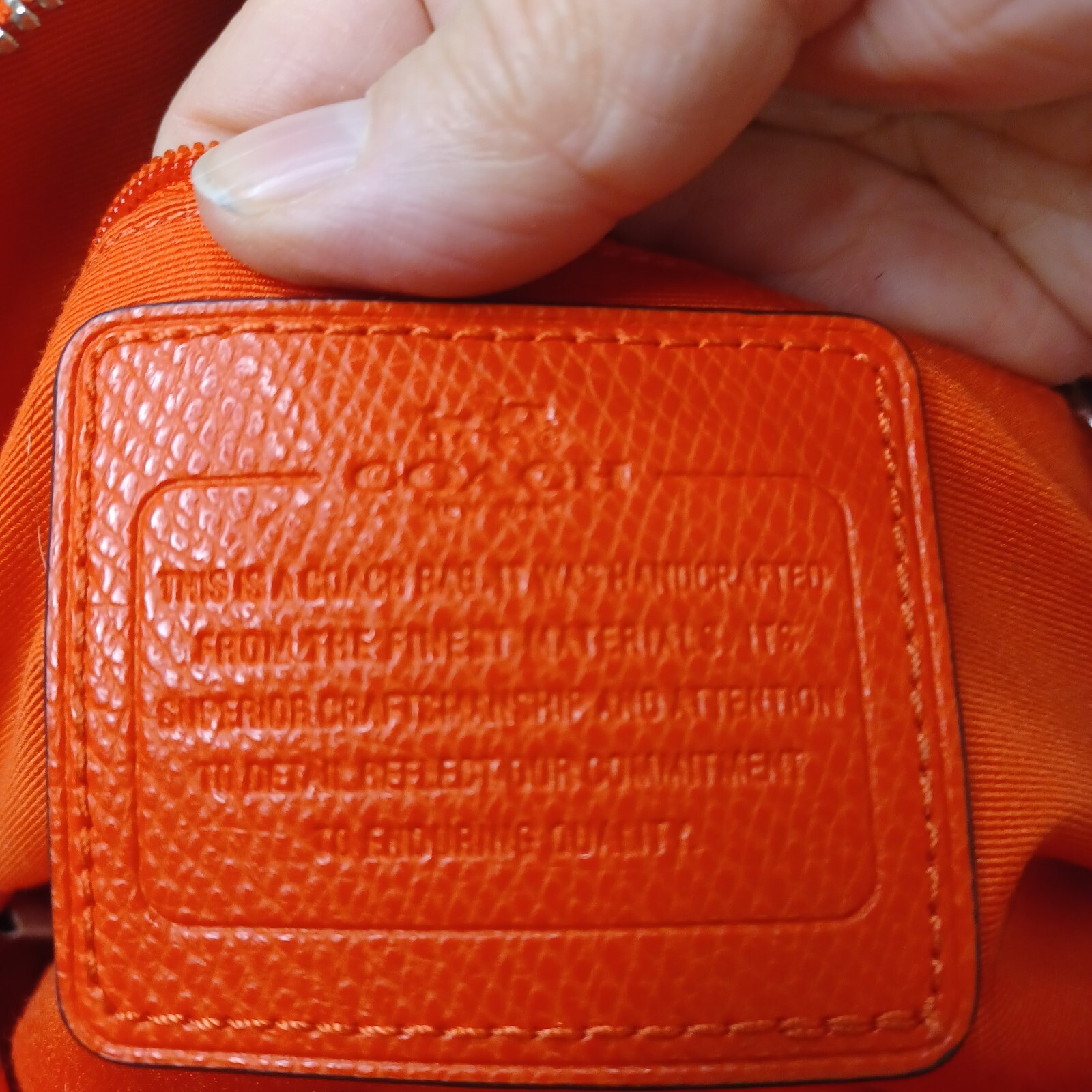 Vintage Coach Redish or Oange Mimi Satchel crossbody purse