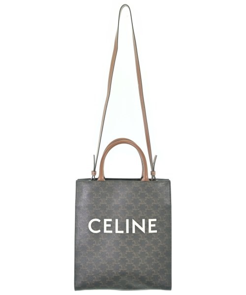 CELINE Tote Bags BrownxBlack S 2200688719012