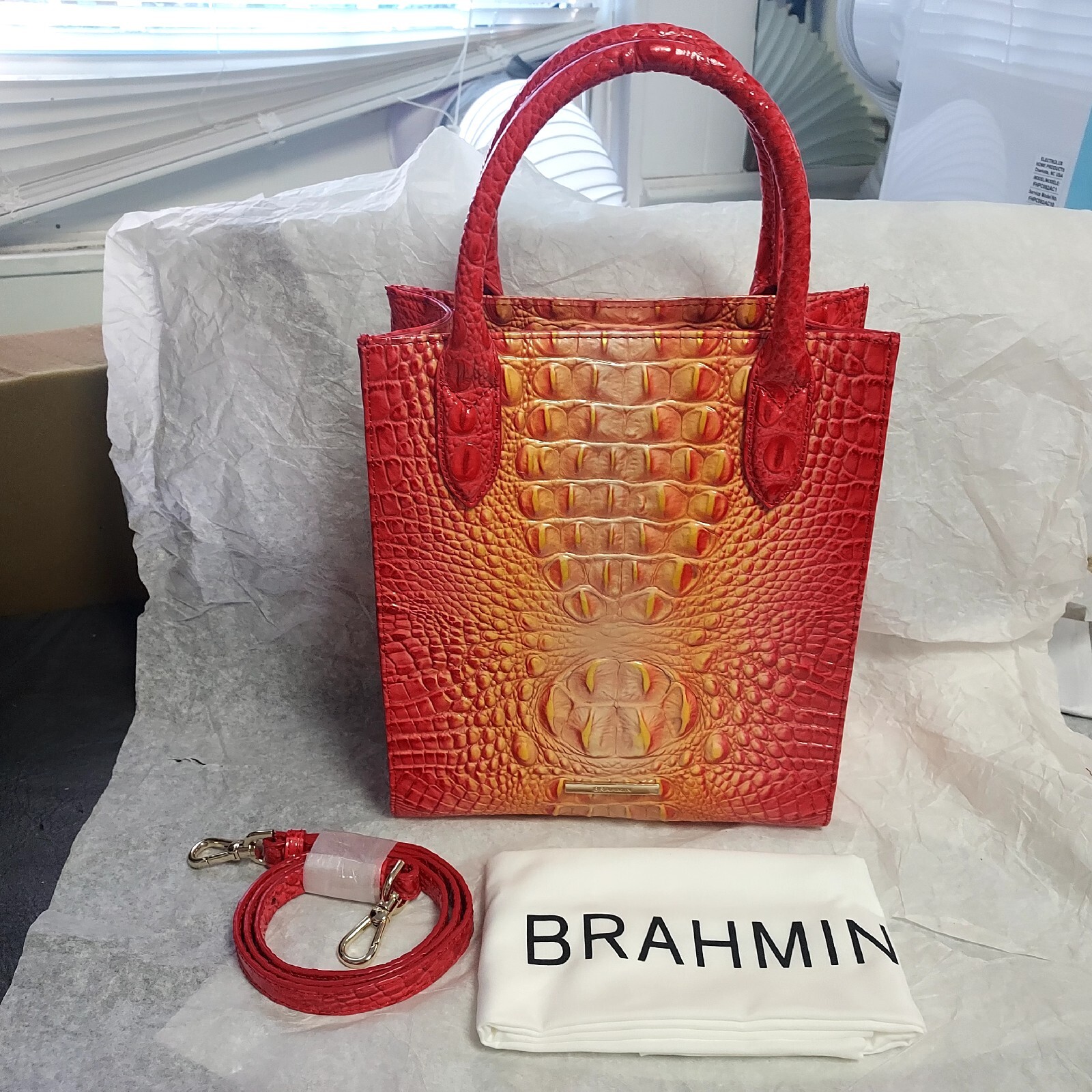 Brahmin Ombre Melbourne Collection Moira Infusion Small Tote Bag Purse New