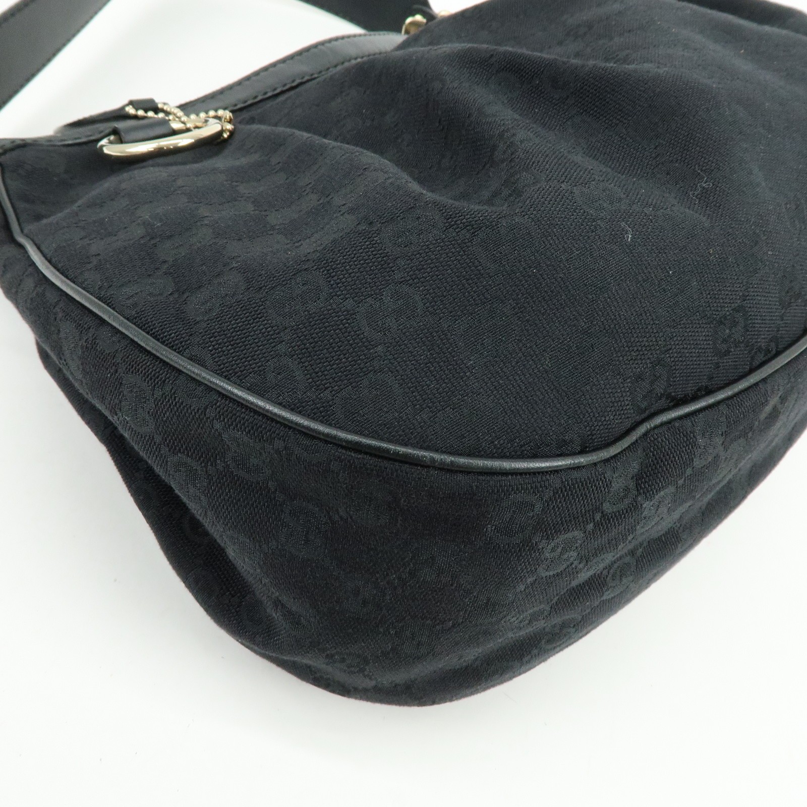 GUCCI Sukey GG Canvas Leather Shoulder Bag Black 232955 Authentic Used F/S