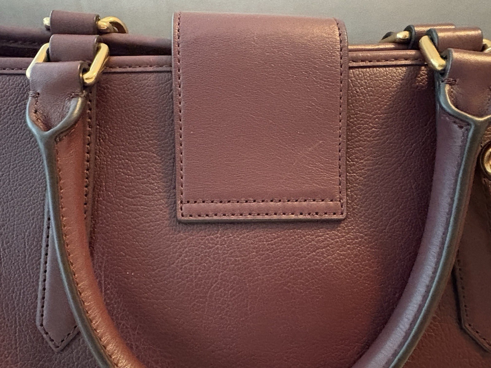 Marc By Marc Jacobs Satchel Flipping Out Top Handle Maroon Leather Bag