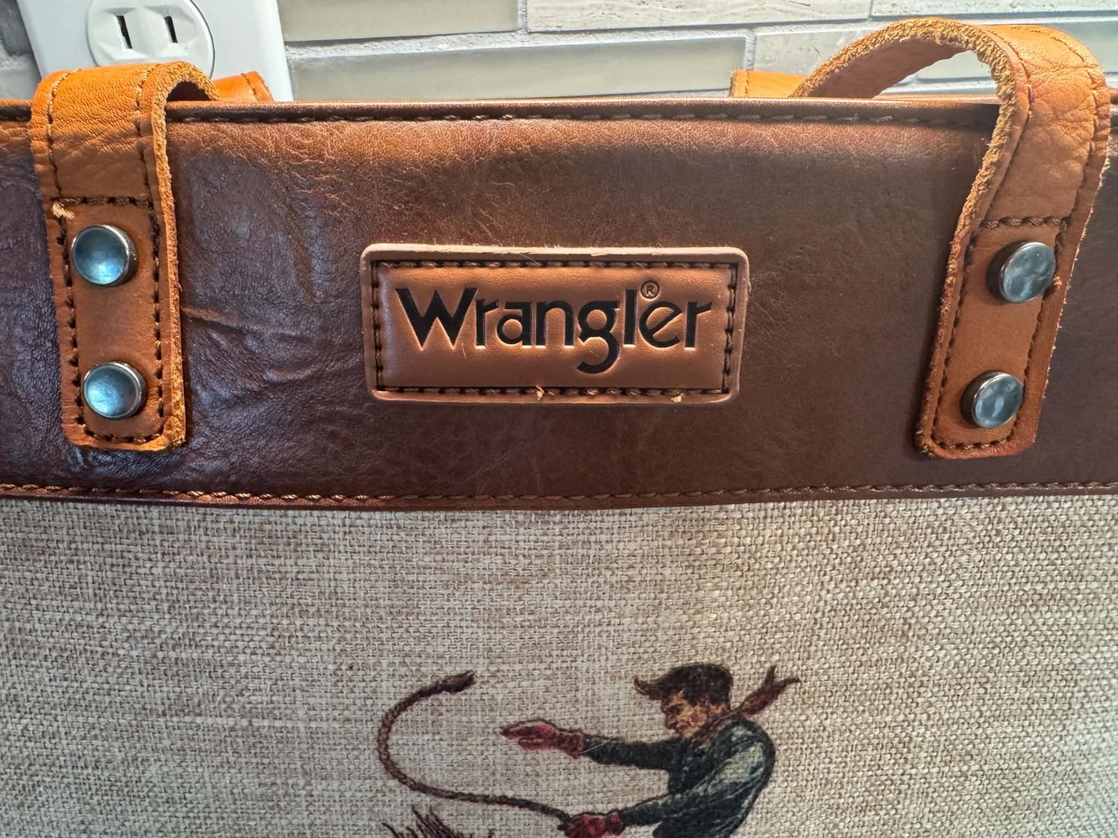 Purses Wrangler Art Print Canvas Tote